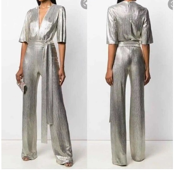 Galvan London Metallic Galaxy Jumpsuit - Picture 7 of 7